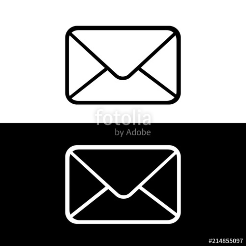 500x500 Mail Icon Envelope Sign Email Icon Letter Icon On White