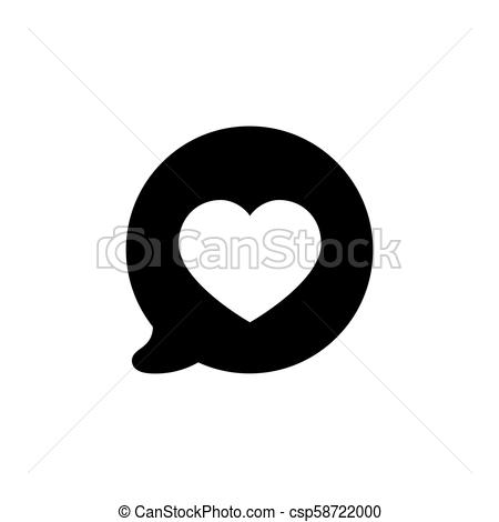 Heart In Speech Bubble Icon In Black Love Message Icon In Flat 450x470 Heart In Speech Bubble Icon In Black Love Message Icon In Flat