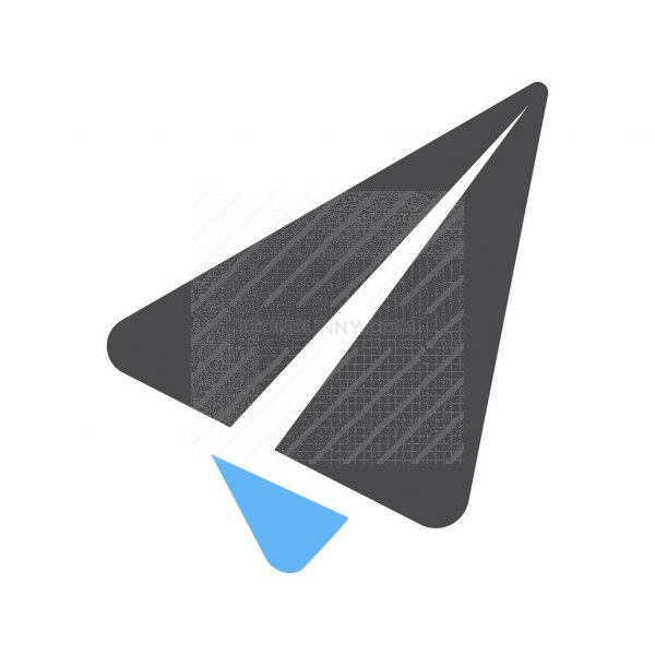 Send Message Blue Black Icon 600x600 Send Message Blue Black Icon