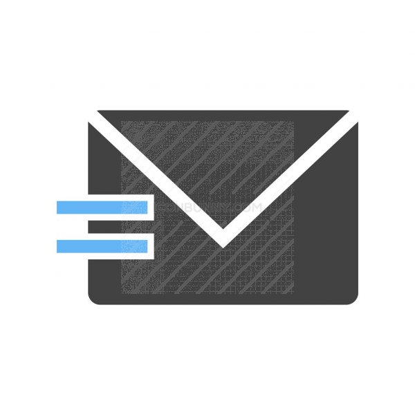 Sending Message Blue Black Icon 600x600 Sending Message Blue Black Icon