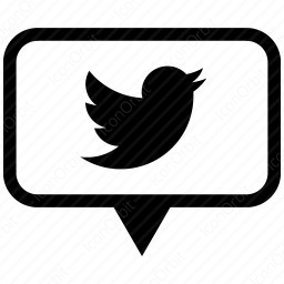 Twitter Black And White Message Icon 256x256 Twitter Black And White Message Icon