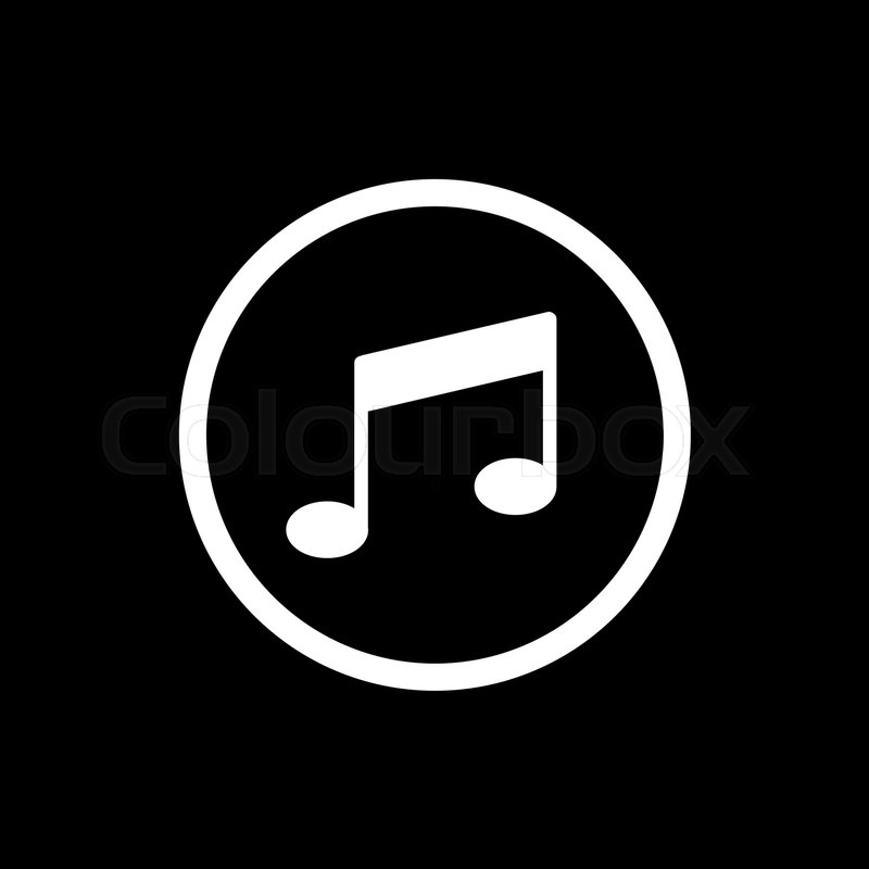 800x800 Vector Music Icon Isolated On Black Stock Vector Colourbox