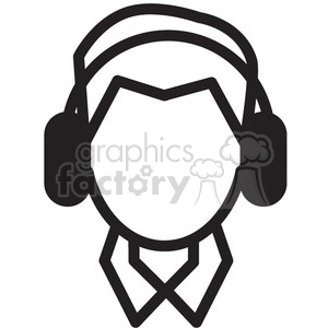 300x300 Person Listening To Music Vector Icon Clipart Royalty Free Gif