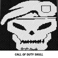 200x200 Call Of Duty Black Ops Skull Icon Crochet Blanket Pattern