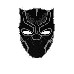 256x256 Black Panther Mask Icon