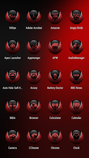 288x512 Coastal Black Red Icon Pack Latest Version Apk