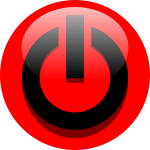 300x300 Red Power Icon Black Clip Art