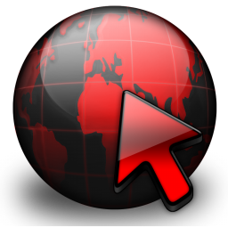 256x256 Black, Network, Red, Service Icon