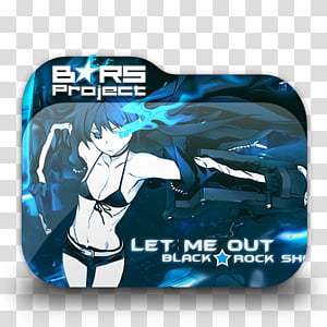 300x300 Black Rock Shooter Anime Folder Icon, Bars Project Folder Icon