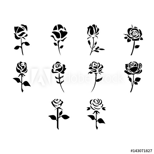 Black Rose Icon at Vectorified.com | Collection of Black Rose Icon free ...