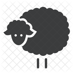 256x256 Sheep Icon Of Glyph Style