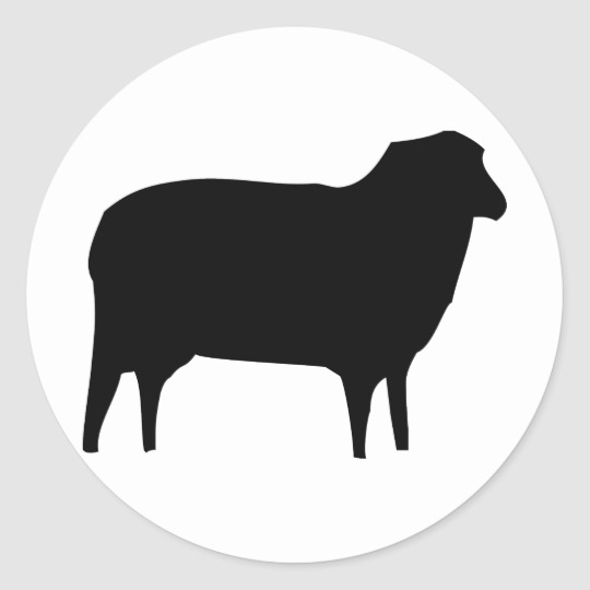 540x540 Black Sheep Icon Classic Round Sticker