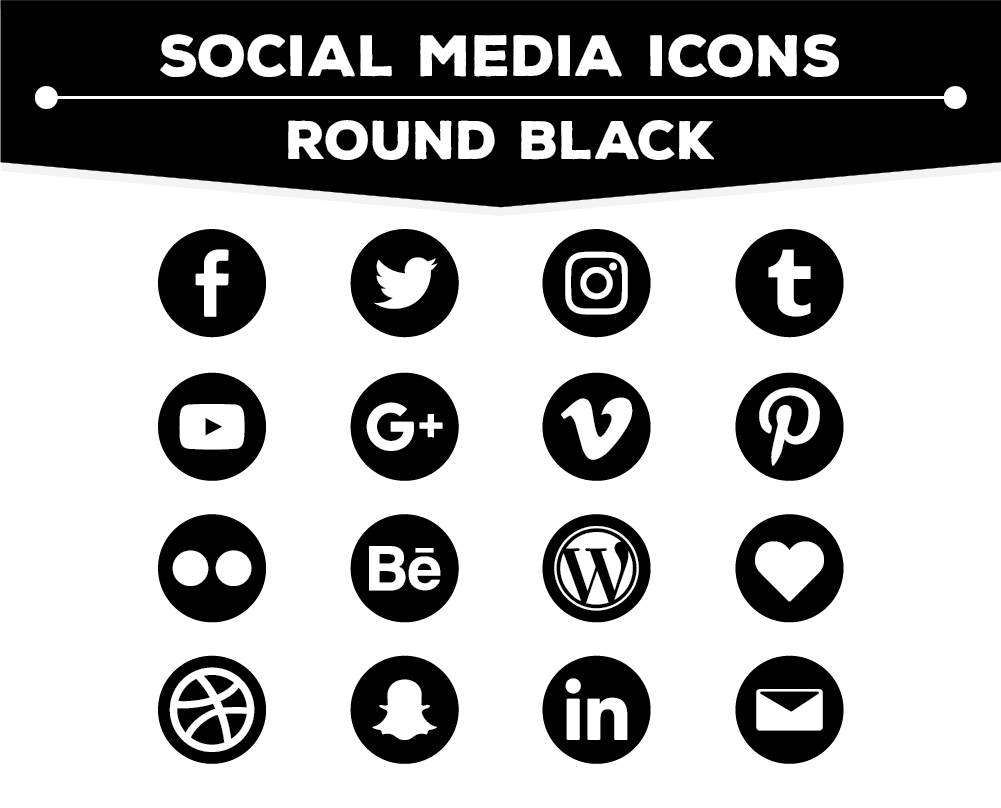 Black Social Media Icon at Vectorified.com | Collection of Black Social