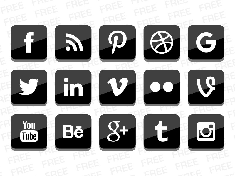 800x600 Free Social Media Icons