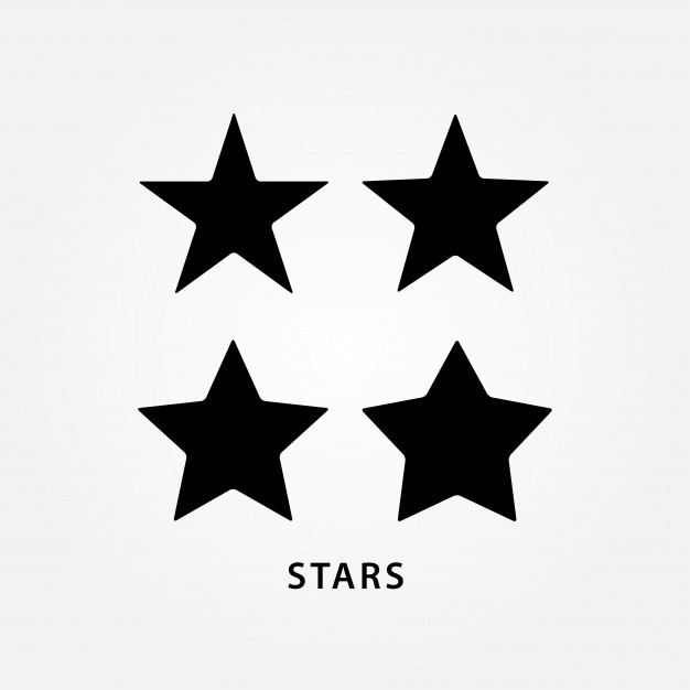 626x626 Black Stars Icon Set Vector Premium Download