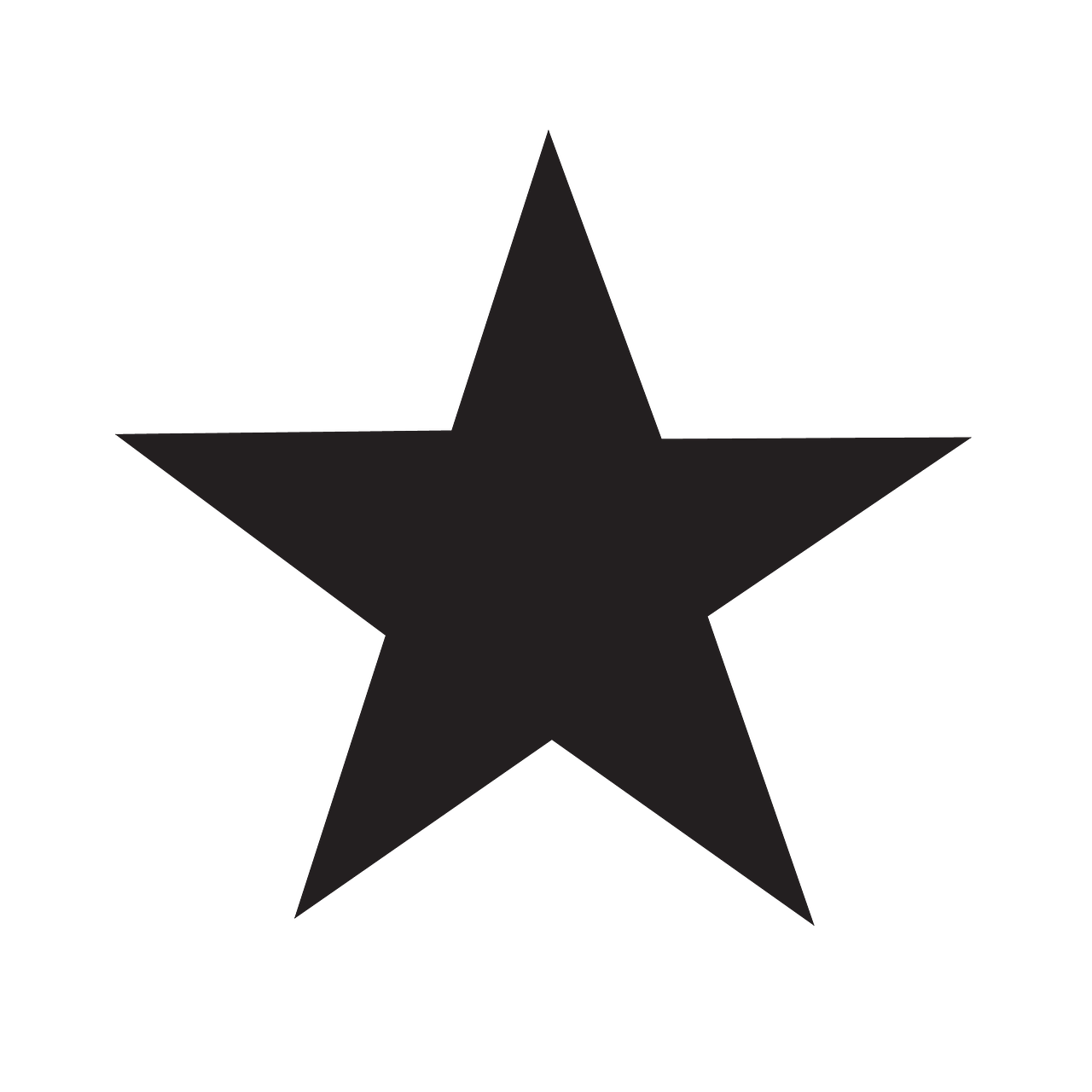 1280x1280 Star Icon Black Favorite Rating Png