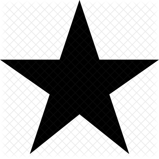 512x512 Black Star Clipart