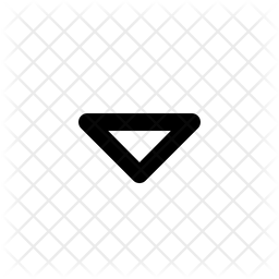 256x256 Down Triangle Icon Of Line Style