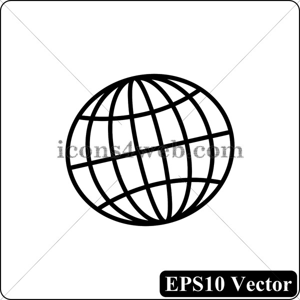 600x600 Globe Black Icon Vector
