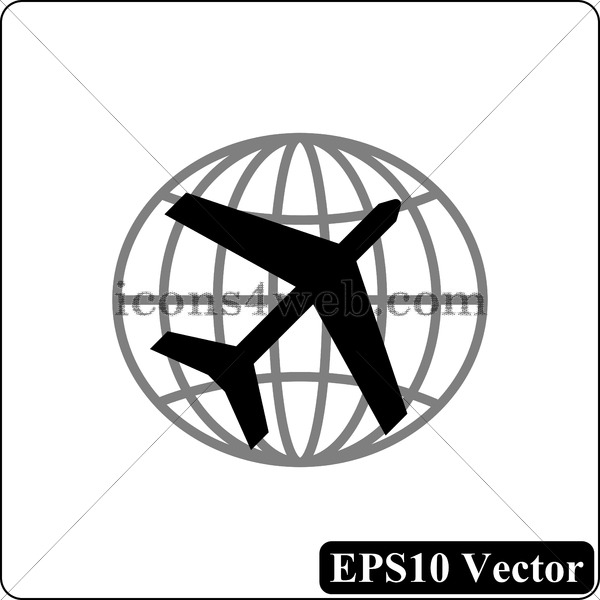 600x600 Travel Black Icon Vector