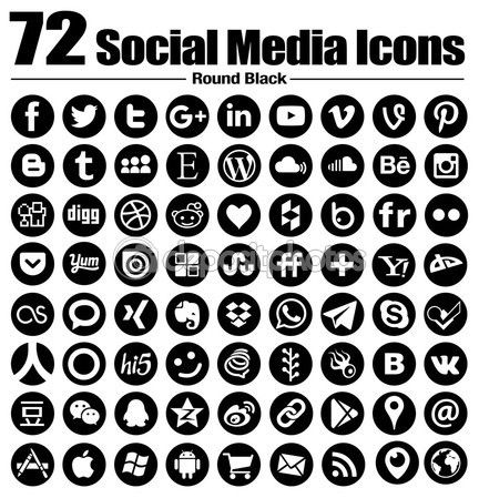 432x449 New Round Social Media Icons