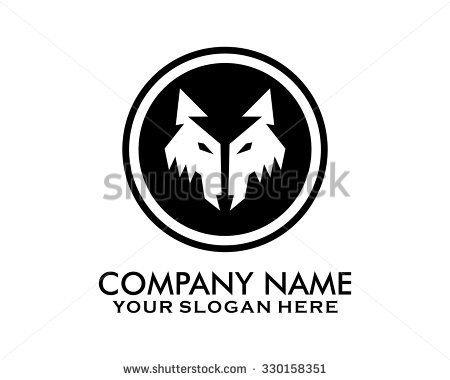 450x380 Black Wolf Logo Stock Vector Illustration Shutterstock