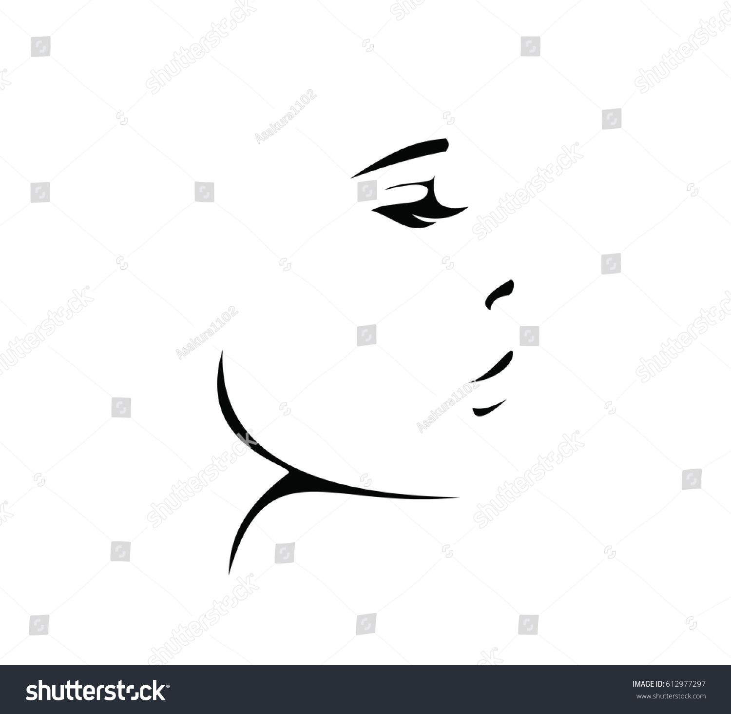 1500x1464 Black Woman Face Icon Vector, Logo, Sign, Silhouette Logo Mood
