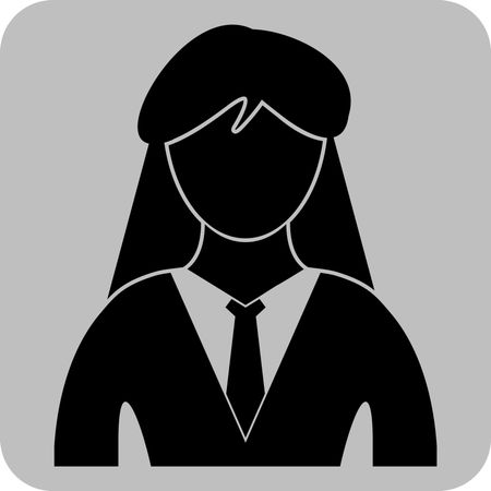 450x450 Vector Illustration Of A Professional Working Woman Icon In Black