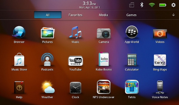 600x352 Blackberry Playbook Options Overview