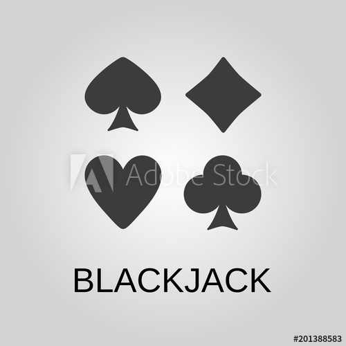 500x500 Blackjack Icon Blackjack Symbol Flat Design Stock