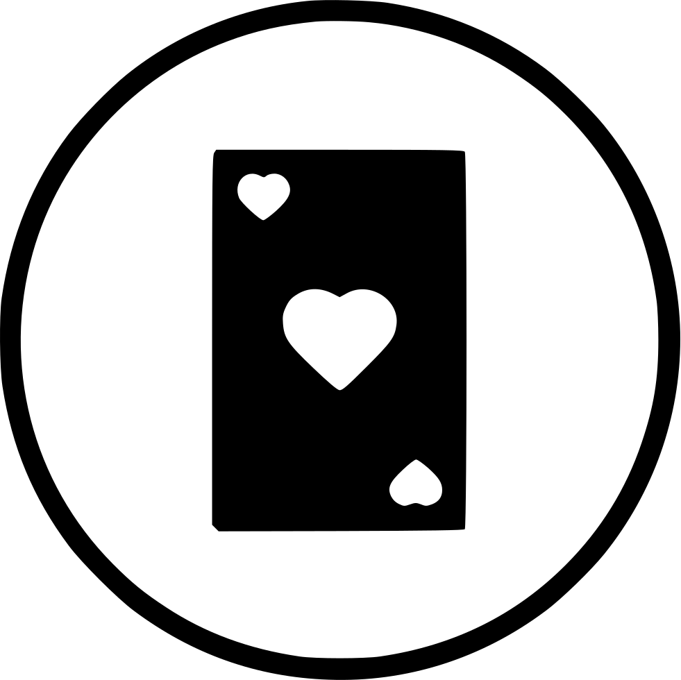 981x980 Card Heart Poker Casino Playing Gamble Blackjack Png Icon Free