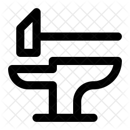 Blacksmith Icon Of Line Style 256x256 Blacksmith Icon Of Line Style