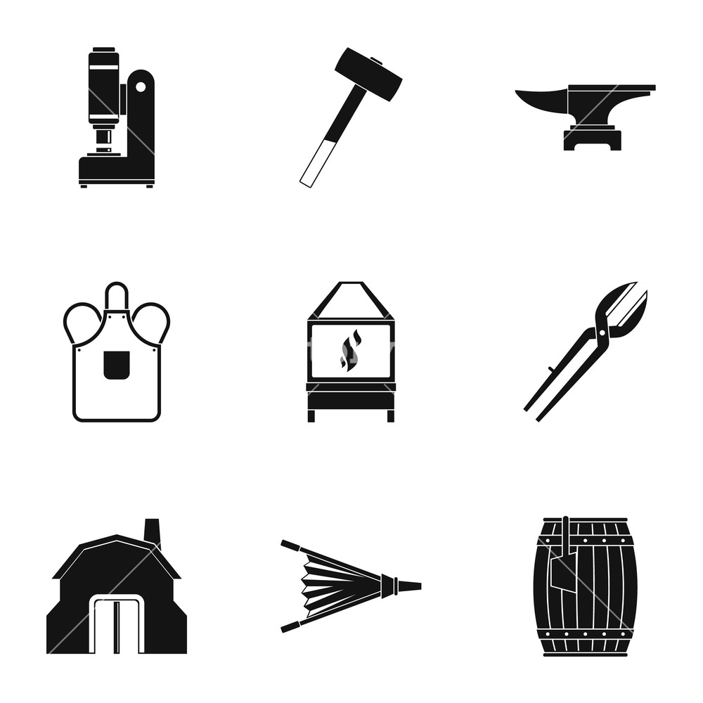 Blacksmith Equipment Icon Set Simple Set Of Blacksmith 1000x1000 Blacksmith Equipment Icon Set Simple Set Of Blacksmith
