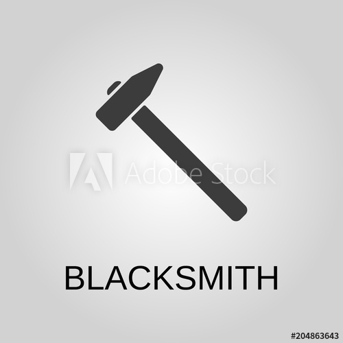 Blacksmith Icon Blacksmith Symbol Flat Design Stock 500x500 Blacksmith Icon Blacksmith Symbol Flat Design Stock