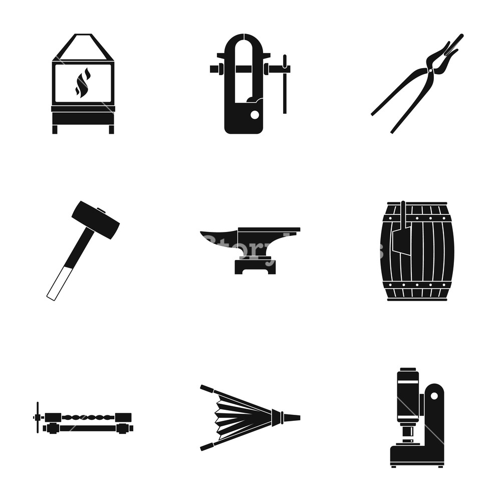 Blacksmith Profession Icon Set Simple Set Of Blacksmith 1000x1000 Blacksmith Profession Icon Set Simple Set Of Blacksmith