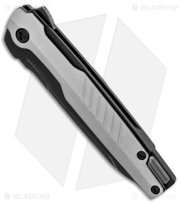 711x800 Brous Blades Icon Liner Lock Flipper Knife Silver Black Sw