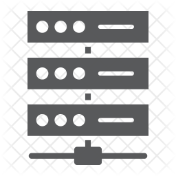 256x256 Server Icon Of Glyph Style