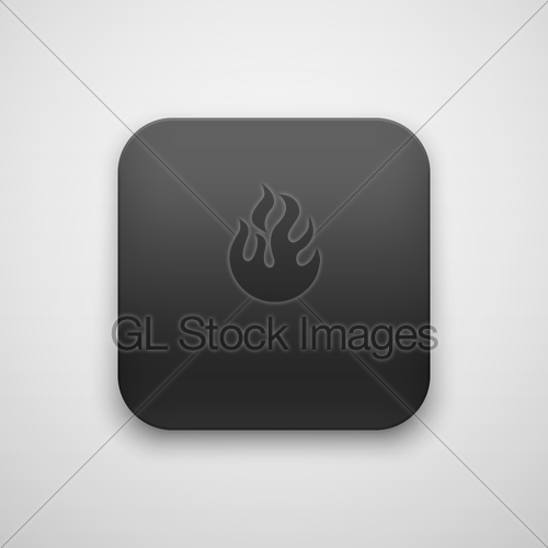 500x500 Black Abstract Blank App Icon Button Template Gl Stock Images