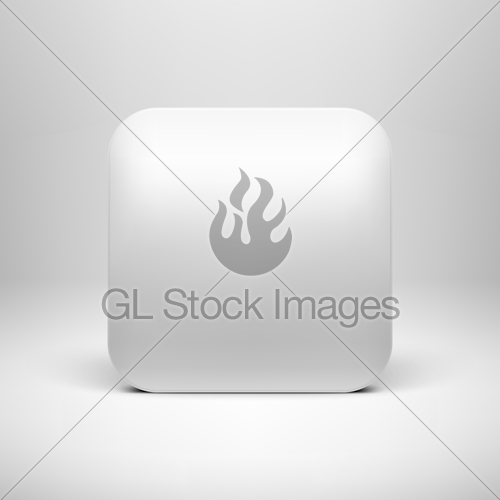 500x500 Technology White Blank App Icon Template Gl Stock Images