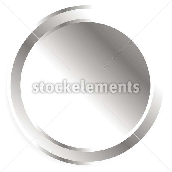 600x600 Blank Metal Badge, Emblem Icon Metallic Circle Button