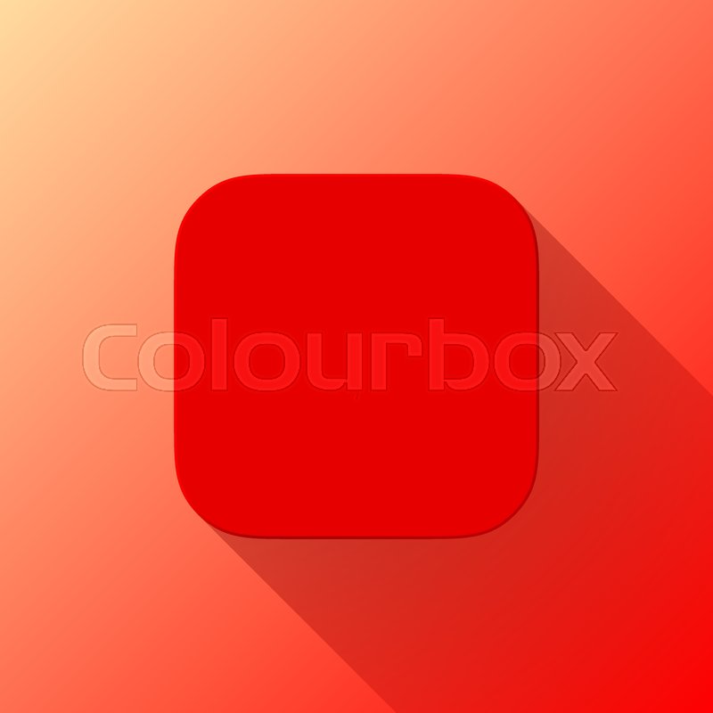 800x800 Red Abstract App Icon, Blank Button Stock Vector Colourbox