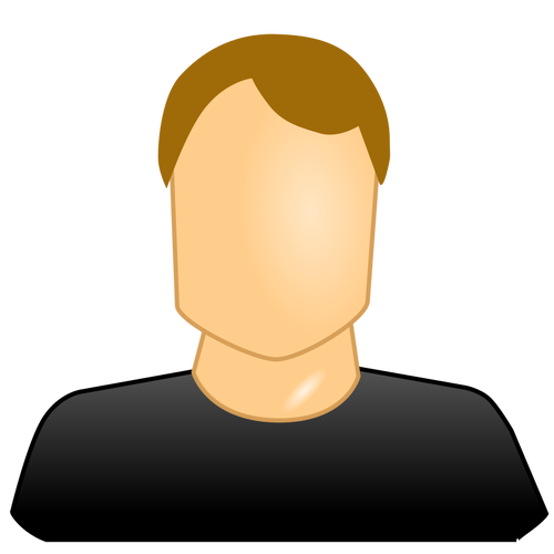 500x500 Vector Image Of Blank Face Male User Icon
