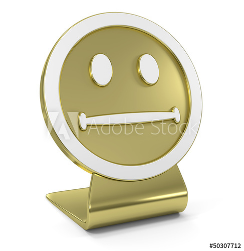 487x500 Blank Face Golden Icon