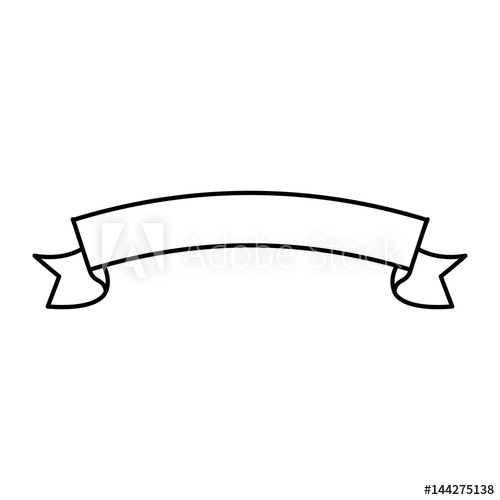 500x500 Ribbon Banner Blank Icon Vector Illustration Graphic Design