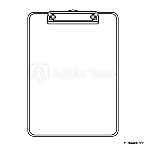 500x500 Office Clipboard Clip Stationery Element Blank Icon Vector