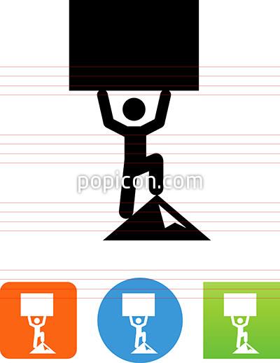 400x518 Person Holding Up A Blank Sign Icon