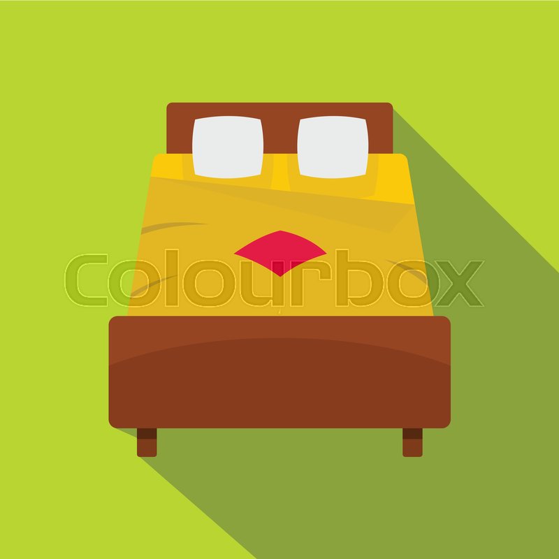 Bed With Yellow Blanket Icon Flat Stock Vector Colourbox 800x800 Bed With Yellow Blanket Icon Flat Stock Vector Colourbox