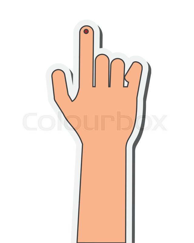 640x800 Flat Design Index Finger Bleeding Icon Stock Vector Colourbox