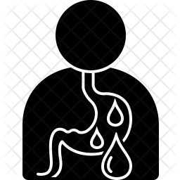 256x256 Internal Bleeding Icon Of Glyph Style