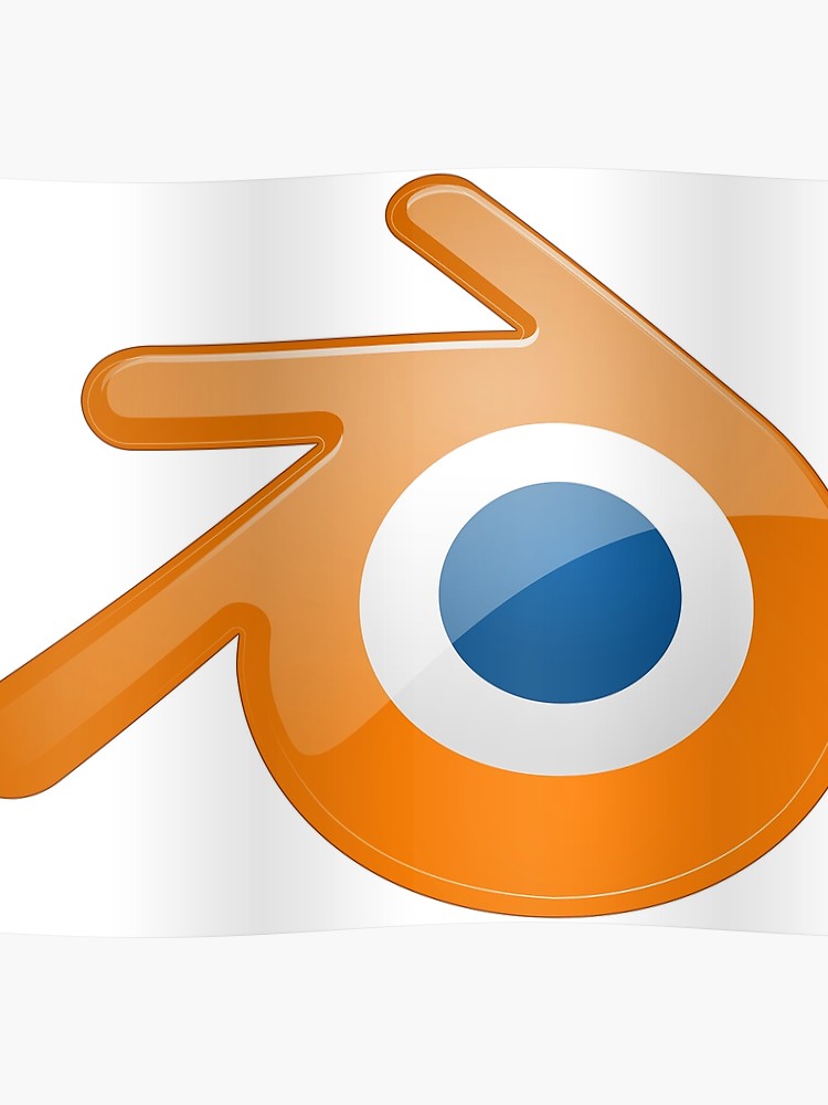 750x1000 Blender Logo Desktop Icon Version Poster